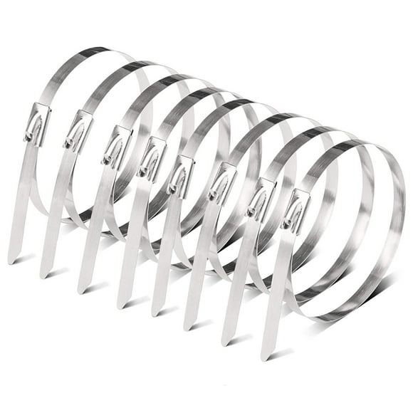 Silver Stainless Steelsoft 50 Pack 12 inch Metal Zip Ties Heavy Duty 200 lbs Silver Stainless Steelsoft 50 Pack 12 inch Metal Zip Ties Heavy Duty 200 lbs